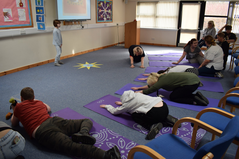 People doing Yoga