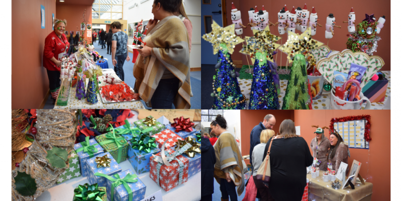 All the beautiful stalls are busy! 