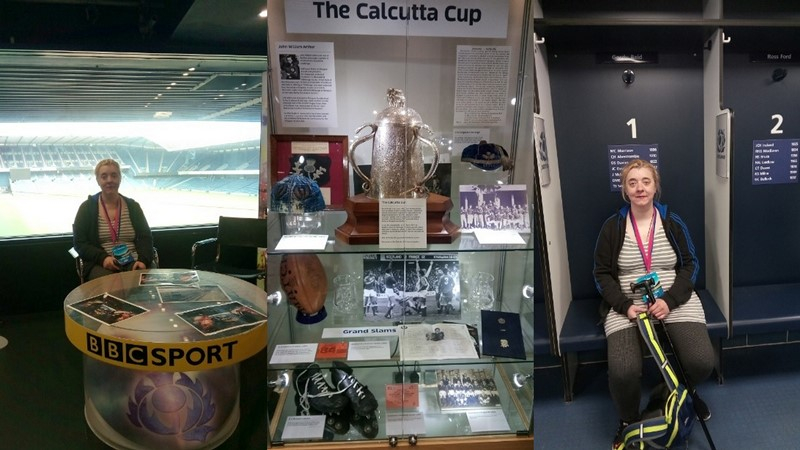 Emma visiting Murrayfield Stadium